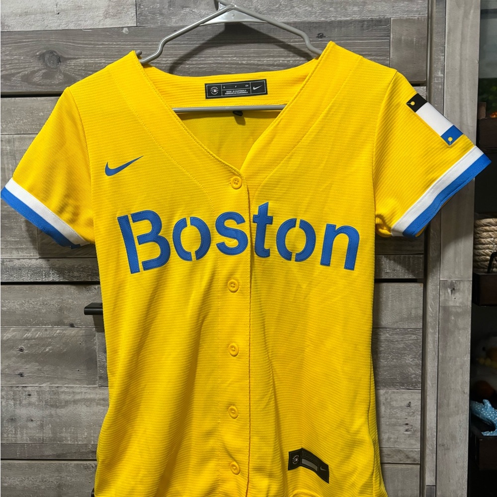Nike Yellow and Blue Boston Jersey